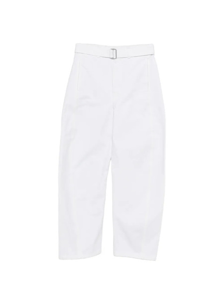  Lemaire Bleached Denim Belt Trousers - Grey 