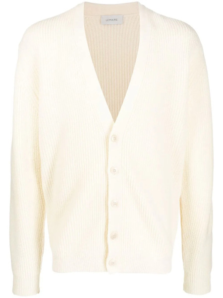  Lemaire Button-down Knit Cardigan - Neutrals 
