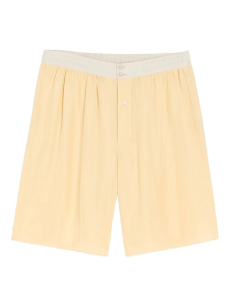 Lemaire Button-front Shorts - Yellow 