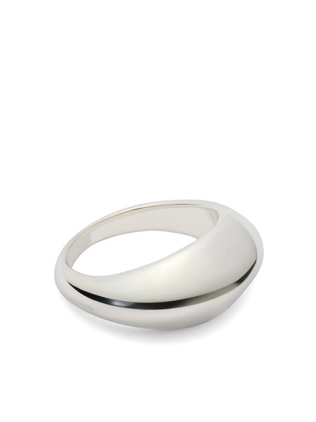  Lemaire Chunky Drop Brass Ring - Silver 