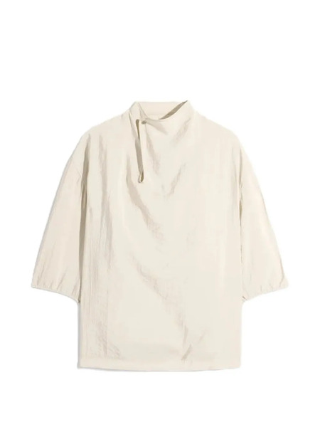  Lemaire Collared-neckline T-shirt - Neutrals 
