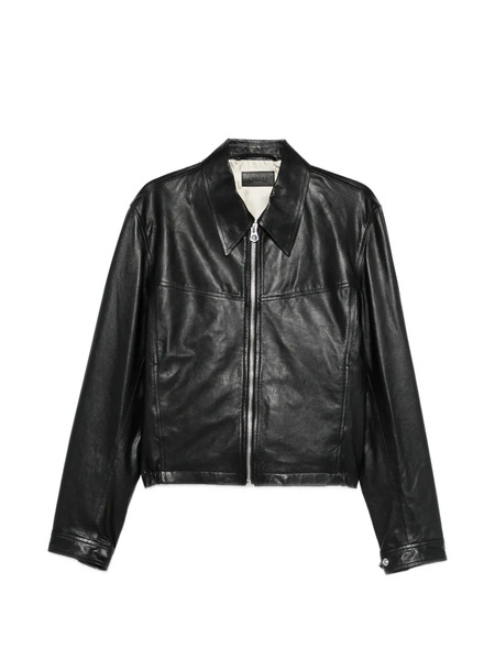 Lemaire Collared Zip-fastening Jacket - Black 