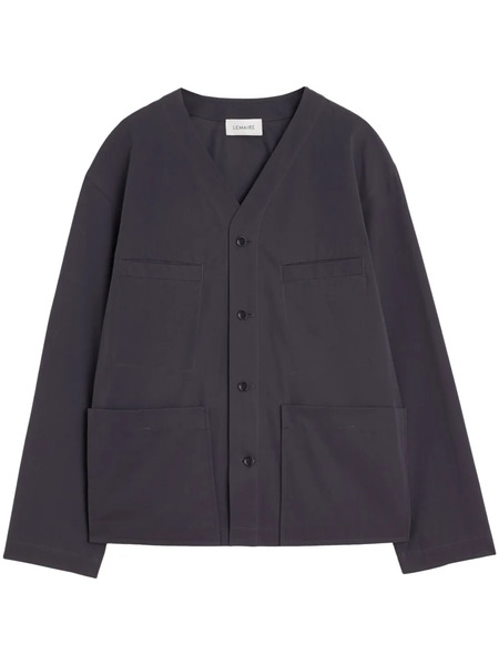  Lemaire Collarless Overshirt - Grey 