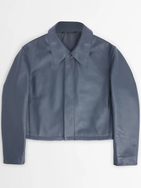  Lemaire Cropped Jacket - Blue 