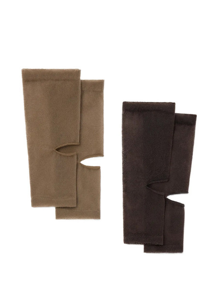  Lemaire Cut-out Tulle Socks - Brown 