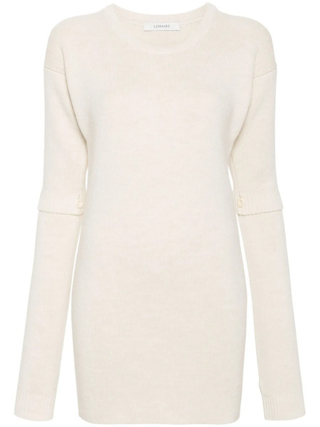  Lemaire Detachable-sleeve Dress - Neutrals 