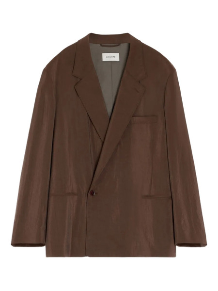  Lemaire Double-breasted Blazer - Brown 