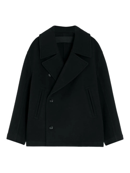 Lemaire Double-breasted Peacoat - Black 