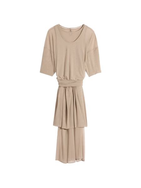  Lemaire Double Layer Midi Dress - Neutrals 