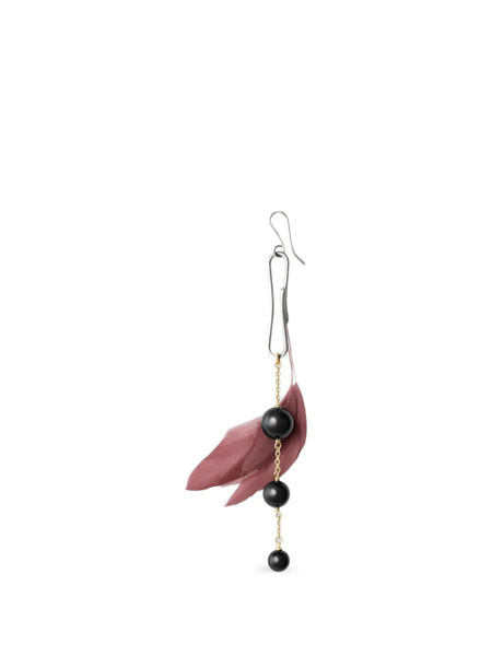  Lemaire Feather Dot Earring - Silver 