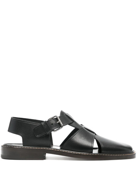  Lemaire Fisherman Leather Sandals - Black 