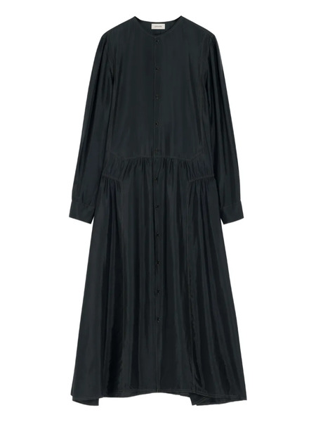  Lemaire Gathered Buttoned Dress - Black 