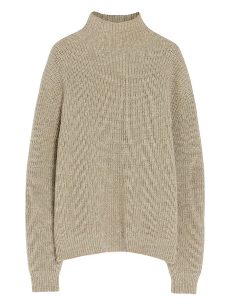  Lemaire High-neck Ribbed Sweater - Neutrals 