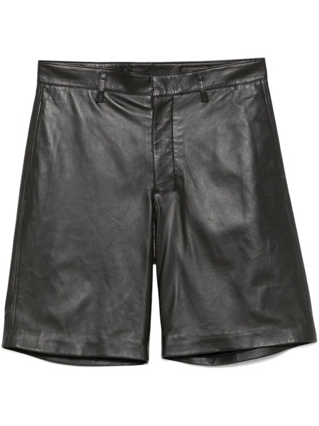  Lemaire Leather Shorts - Brown 