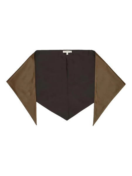  Lemaire Leather Triangle Scarf - Brown 
