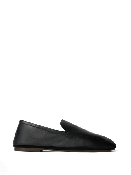  Lemaire Lined Leather Slippers - Black 