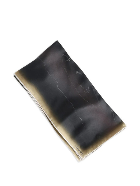  Lemaire Logo-print Scarf - Black 