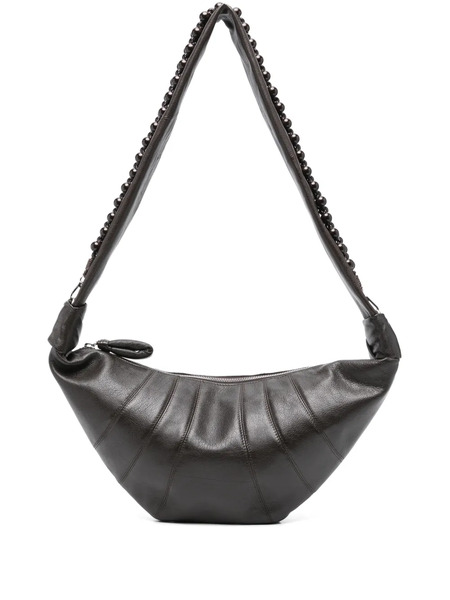  Lemaire Medium Pearls Croissant Shoulder Bag - Brown 