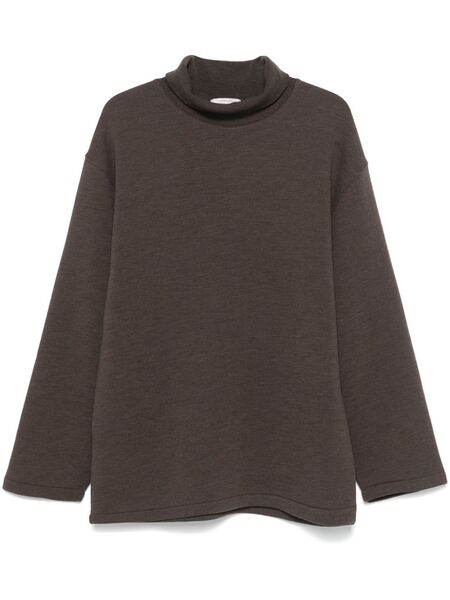  Lemaire Mélange-effect Sweatshirt - Brown 