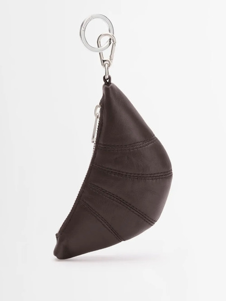  Lemaire Mini Croissant Keyring - Brown 