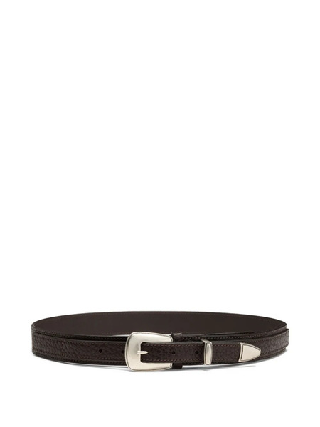  Lemaire Minimal Western Leather Belt - Brown 