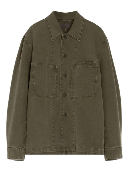  Lemaire Patch-pocket Denim Overshirt - Green 