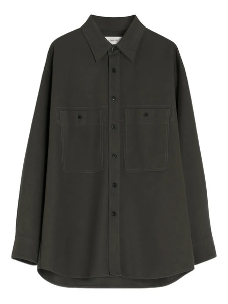  Lemaire Patch-pocket Twill Overshirt - Brown 