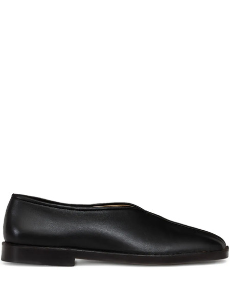  Lemaire Piped Square-toe Loafers - Black 