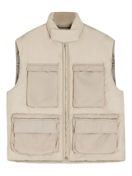  Lemaire Quilted Pocket Gilet - Neutrals 