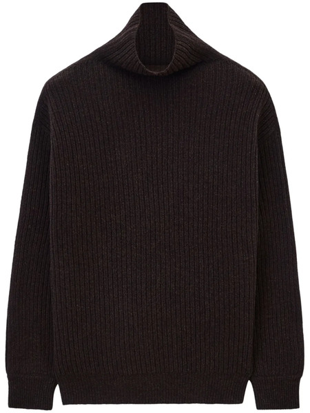  Lemaire Roll-neck Felted Jumper - Brown 