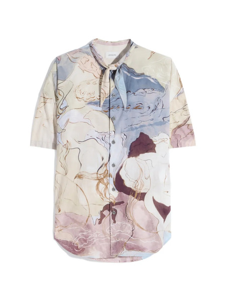  Lemaire Scarf Printed Shirt - Neutrals 