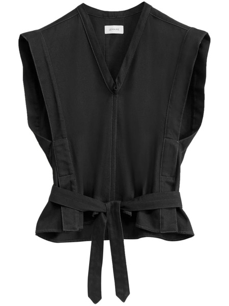  Lemaire Self-tie Sleeveless Jacket - Black 