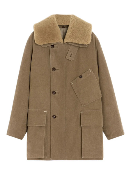  Lemaire Shearling-collar Parka - Neutrals 
