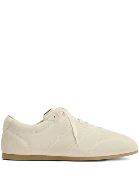  Lemaire Soft Runner Quilted Suede Low-top Sneakers - Neutrals 