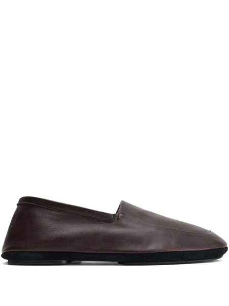  Lemaire Square-toe Slippers - Brown 