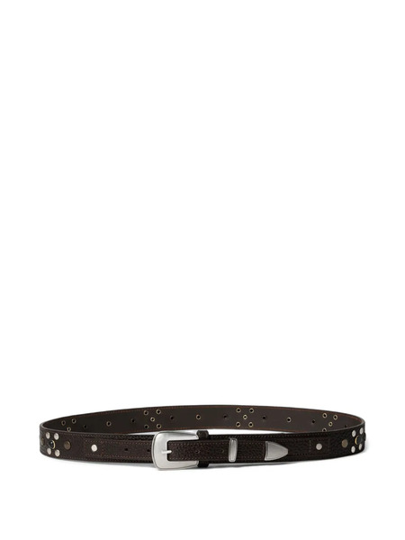  Lemaire Studded Buckle Belt - Brown 
