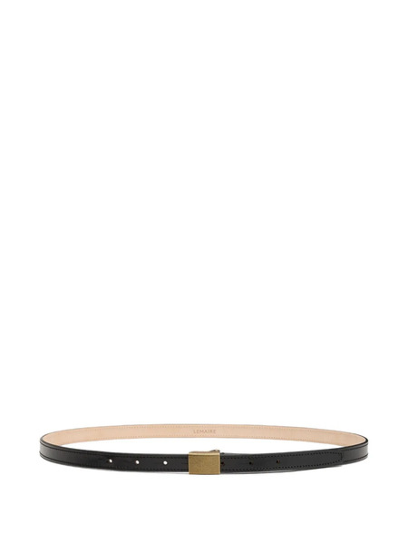  Lemaire Textured-buckle Leather Belt - Black 