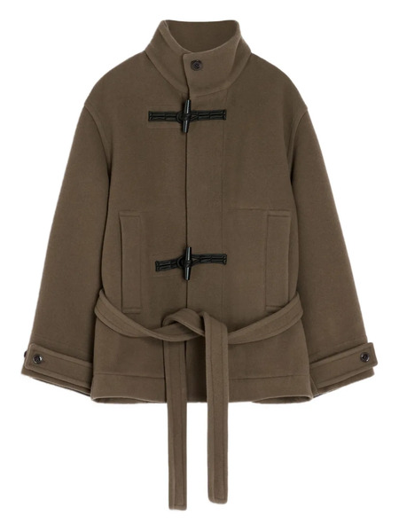  Lemaire Toggle-fastening Belted Duffle Coat - Brown 