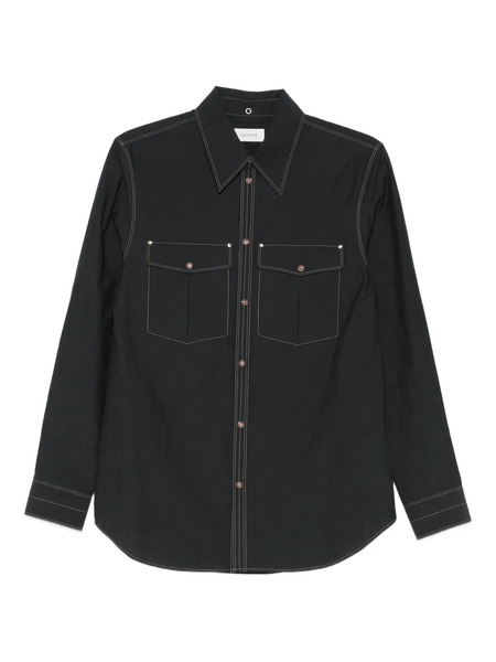  Lemaire Topstitching Shirt - Black 