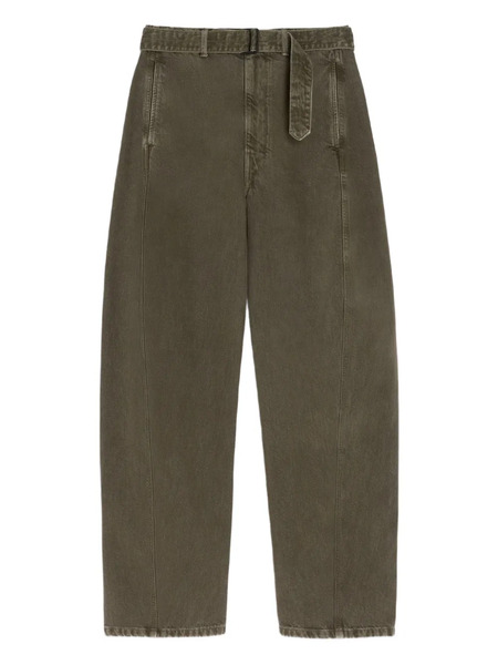  Lemaire Twisted Belted Trousers - Green 