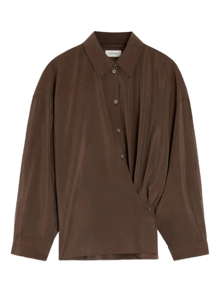  Lemaire Twisted Collared Shirt - Brown 