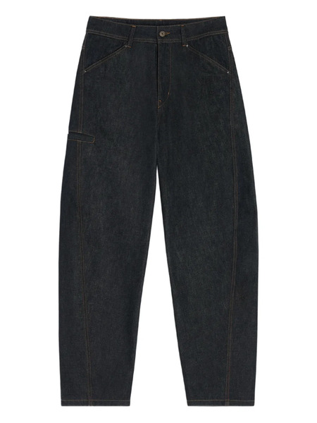  Lemaire Twisted Workwear Panel Jeans - Black 