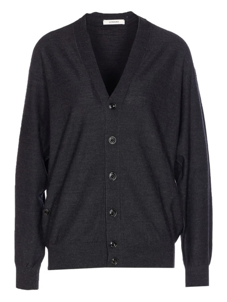  Lemaire V-neck Cardigan - Black 