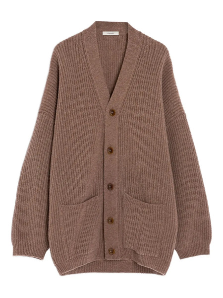 Lemaire V-neck Wool Cardigan - Neutrals 