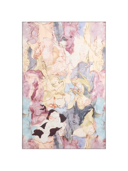  Lemaire Watercolour-print Pareo - Neutrals 
