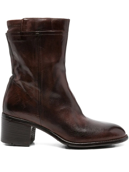 Lemargo 50mm Leather Zipped Ankle Boots - Brown 
