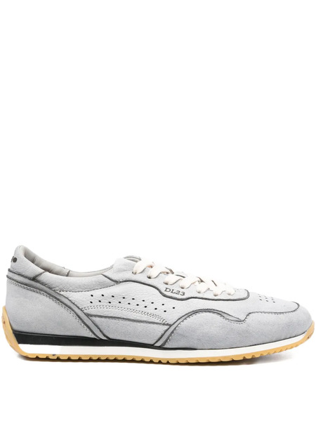  Lemargo Perforated Suede-leather Sneakers - Grey 