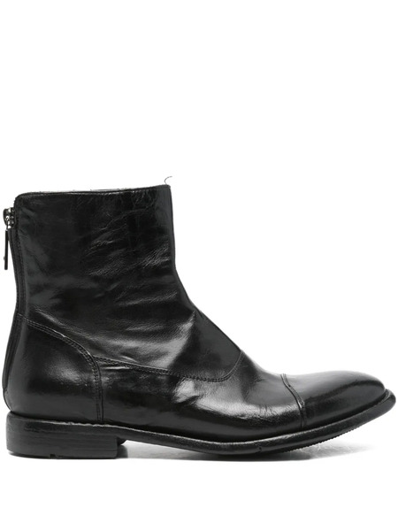  Lemargo Zip-fastening Leather Boots - Black 