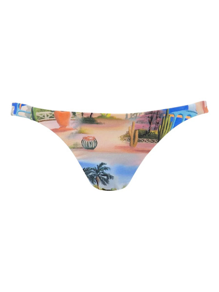 Les Benjamins Printed Bikini Bottom - Neutrals 