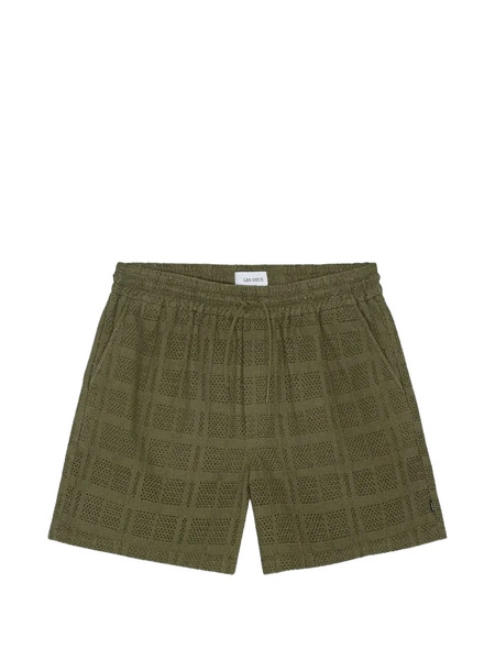  Les Deux Drawstring Open-work Deck Shorts - Green 